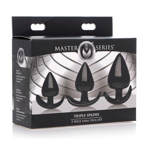Triple Spades Driedelige Buttplug Set - PlayForFun Triple Spades Driedelige Buttplug Set - PlayForFun
