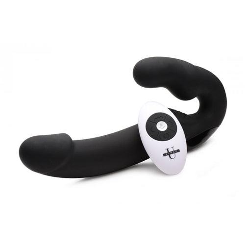 Urge Strapless Strap-On Vibrator - Zwart - PlayForFun