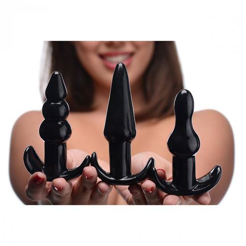 Vibrerende Buttplug Set - Driedelig - PlayForFun Vibrerende Buttplug Set - Driedelig - PlayForFun