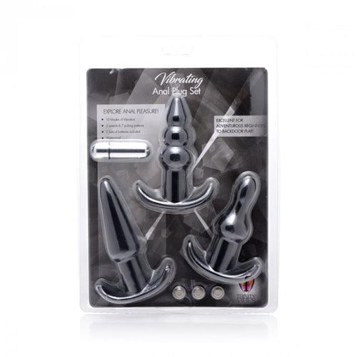 Vibrerende Buttplug Set - Driedelig - PlayForFun Vibrerende Buttplug Set - Driedelig - PlayForFun