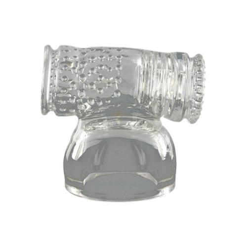 Wand Essentials - Opzetstuk met Masturbator - Clear - PlayForFun