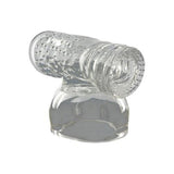 Wand Essentials - Opzetstuk met Masturbator - Clear - PlayForFun