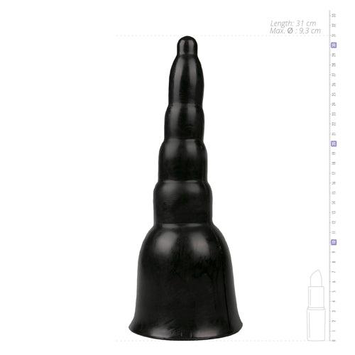 XXL Dildo 33.5 cm - Zwart - PlayForFun XXL Dildo 33.5 cm - Zwart - PlayForFun