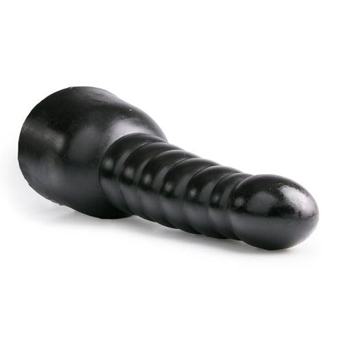 XXL Dildo All Black - Zwart - PlayForFun XXL Dildo All Black - Zwart - PlayForFun