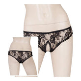 Zwart slipje met open kruis - PlayForFun