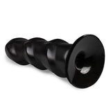 Zwarte Anaal Dildo Met Ribbels - PlayForFun