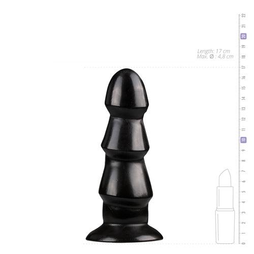 Zwarte Anaal Dildo Met Ribbels - PlayForFun Zwarte Anaal Dildo Met Ribbels - PlayForFun