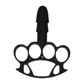 Zwarte Anaaldildo met boksbeugelhandvat - PlayForFun