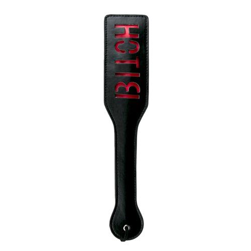 Zwarte Leren Paddle - Bitch - PlayForFun