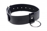 Zwarte Vegan Halsband Met Ring - PlayForFun
