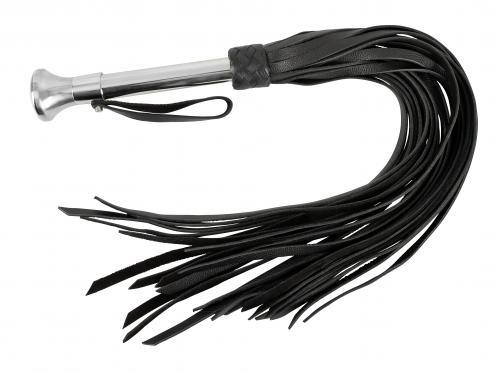 Zweep zwart met zilver - PlayForFun