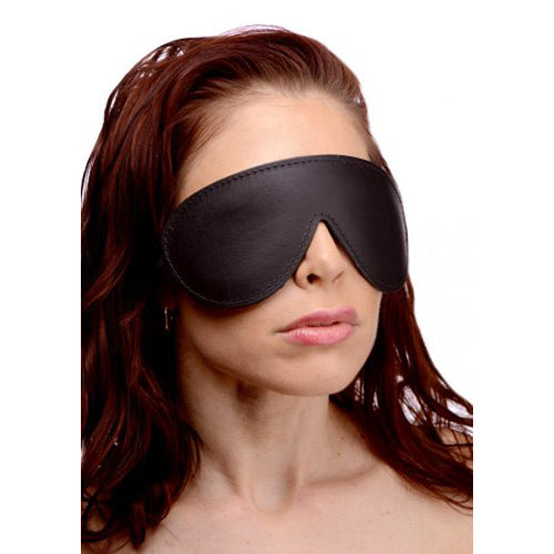 Strict Leather Padded Blindfold - PlayForFun
