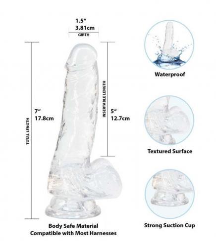 Crystal Addiction - Transparante Dildo - 18 cm - PlayForFun