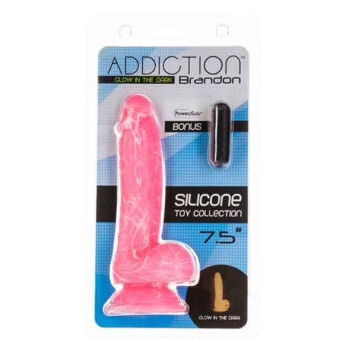 Addiction - Brandon Glow In The Dark Dildo - 18 cm - PlayForFun