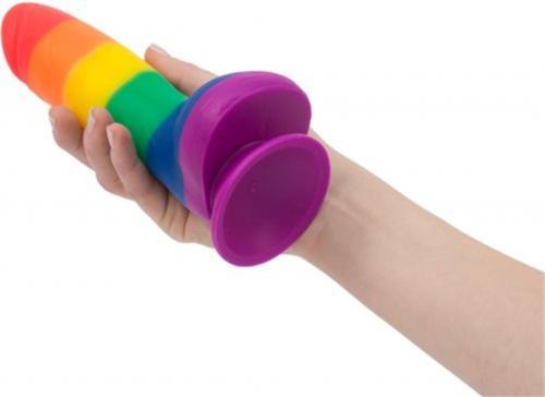 Addiction - Justin Rainbow Siliconen Dildo - 19 cm - PlayForFun