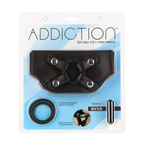 Addiction - Strap-On Harnas - Zwart - PlayForFun