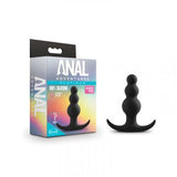 Anal Adventures Platinum - Beaded Anaal Plug - Zwart - PlayForFun