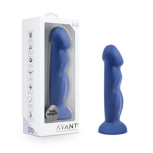 Avant - Suko Siliconen Dildo Met Zuignap - Blauw - PlayForFun