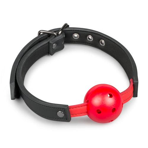 Ball gag met bal van PVC - rood - PlayForFun