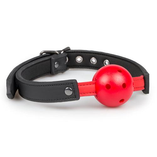 Ball gag met bal van PVC - rood - PlayForFun