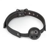 Ball gag met PVC bal - zwart - PlayForFun