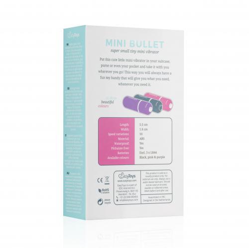 Bulletvibrator met 10 snelheden - zwart - PlayForFun