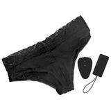 Burlesque Slip Met Vibrator - Zwart - PlayForFun