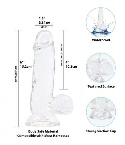 Crystal Addiction - Transparante Dildo - 15 cm - PlayForFun