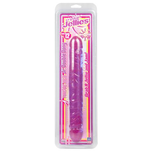 Crystal Jellies Dubbel Dildo - Paars - PlayForFun