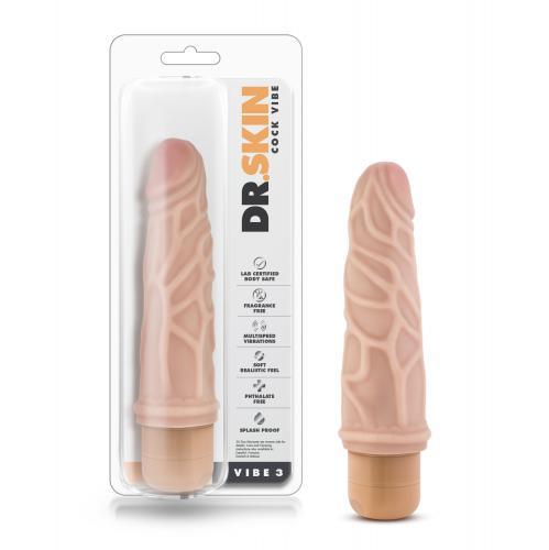 Dr. Skin - Cock Vibe no3 Vibrerende Dildo - Beige - PlayForFun