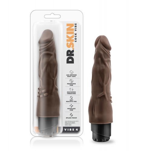 Dr. Skin - Cock Vibe no4 Vibrator - Chocolate - PlayForFun