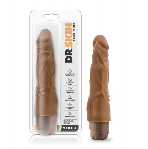 Dr. Skin - Cock Vibe no4 Vibrerende Dildo - Mocha - PlayForFun