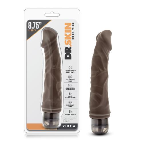 Dr. Skin - Cock Vibe no6 Vibrator - Chocolate - PlayForFun