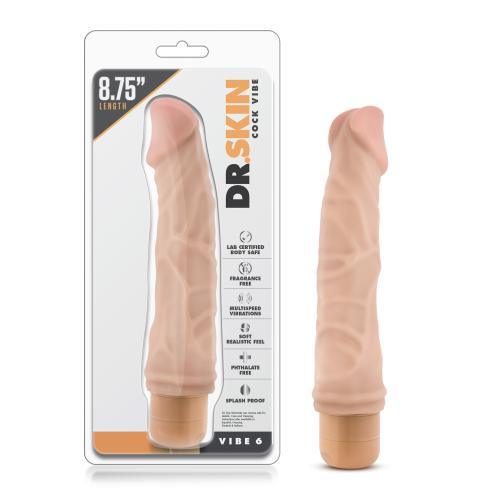 Dr. Skin - Cock Vibe no6 Vibrerende Dildo - Beige - PlayForFun