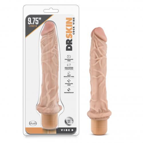 Dr. Skin - Cock Vibe no8 Vibrerende Dildo - Beige - PlayForFun