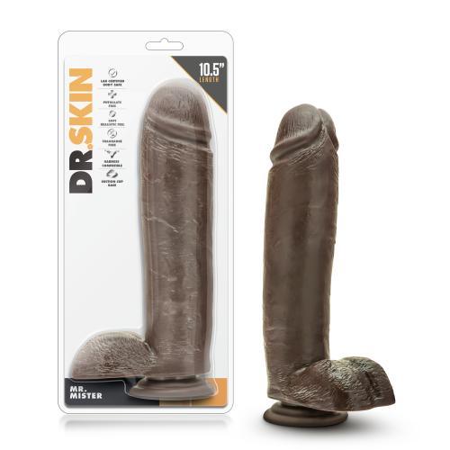 Dr. Skin - Mr. Mister Dildo Met Zuignap 26 cm - Chocolate - PlayForFun