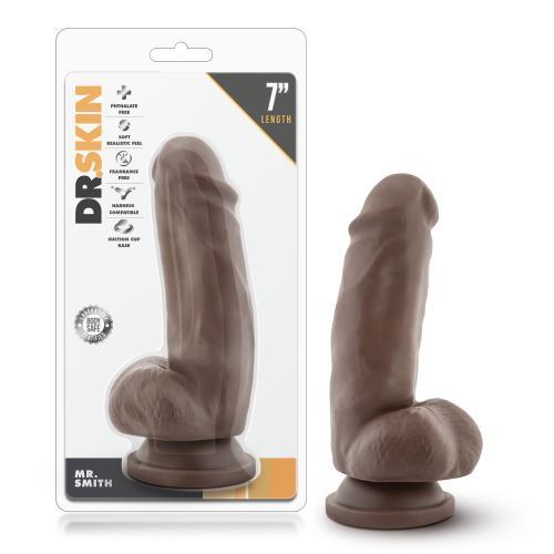 Dr. Skin - Mr. Smith Dildo Met Zuignap 19 cm - Chocolate - PlayForFun