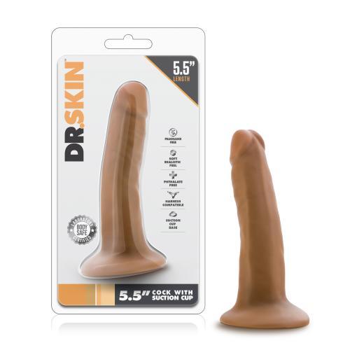 Dr. Skin - Realistische Dildo Met Zuignap 14 cm - Mocha - PlayForFun