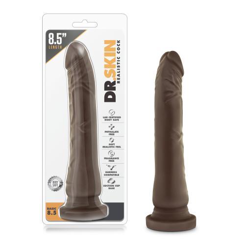 Dr. Skin - Realistische Dildo Met Zuignap 21 cm - Chocolate - PlayForFun