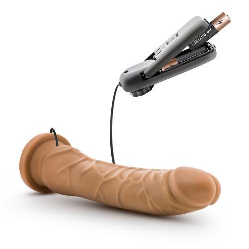 Dr. Skin - Vibrator Met Zuignap 21 cm - Mocha - PlayForFun