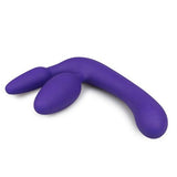 Drie Dubbele Voorbind Dildo - Paars - PlayForFun