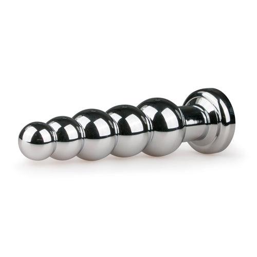 Dunne Geribbelde Buttplug Met Transparant Kristal - PlayForFun