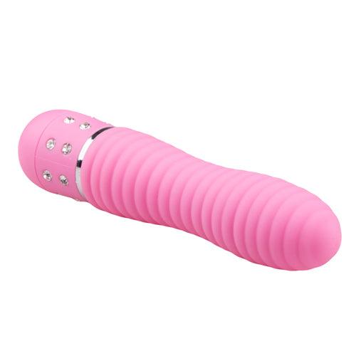 Easytoys Mini Vibrator Geribbeld - Roze - PlayForFun