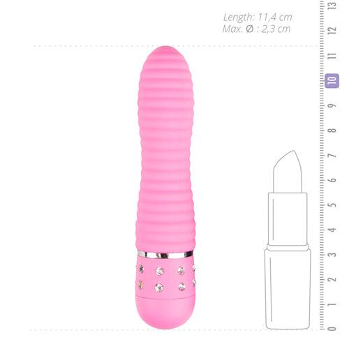 Easytoys Mini Vibrator Geribbeld - Roze - PlayForFun