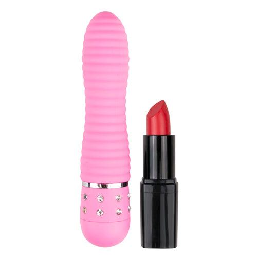 Easytoys Mini Vibrator Geribbeld - Roze - PlayForFun