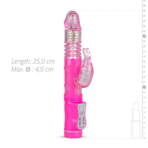 EasyToys Stotende Rabbit Vibrator - Roze - PlayForFun