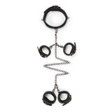 Fetish set met halsband, enkelboeien en handboeien - PlayForFun