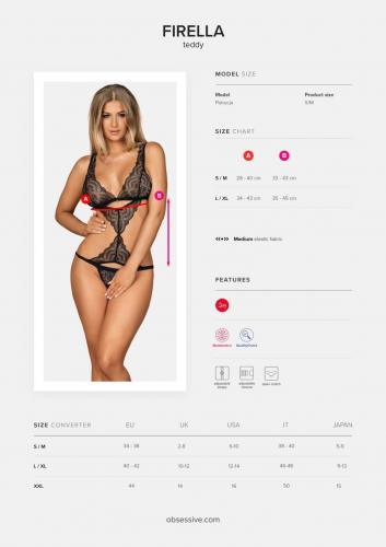 Firella Body Met Open Kruisje - Zwart - PlayForFun