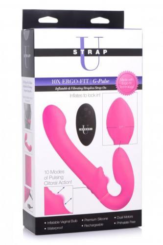 G-Pulse Vibrerende Strapless Dildo Met Afstandsbediening- Roze - PlayForFun