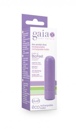 Gaia Eco Oplaadbare Bullet Vibrator - Lila - PlayForFun